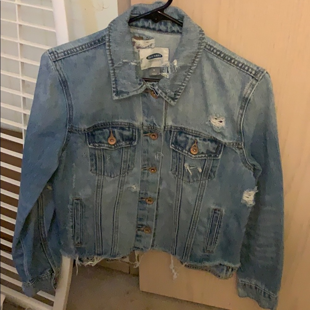 Old Navy Distressed Jean Jacket